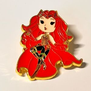 Scarlet Witch Red and Gold Zinc Alloy Pin!